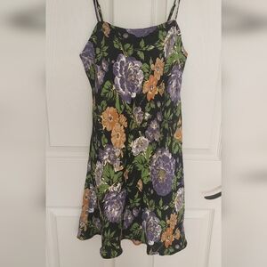 NWT Farm Rio Capri Floral Black Sleveless Mini Dress, XS
